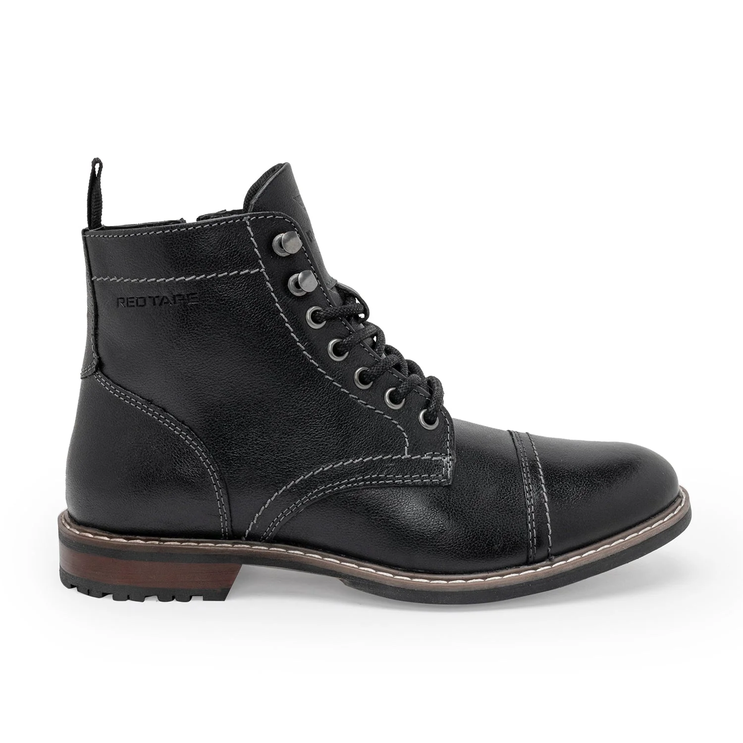 Men's Leather Biker Boots - Image 2