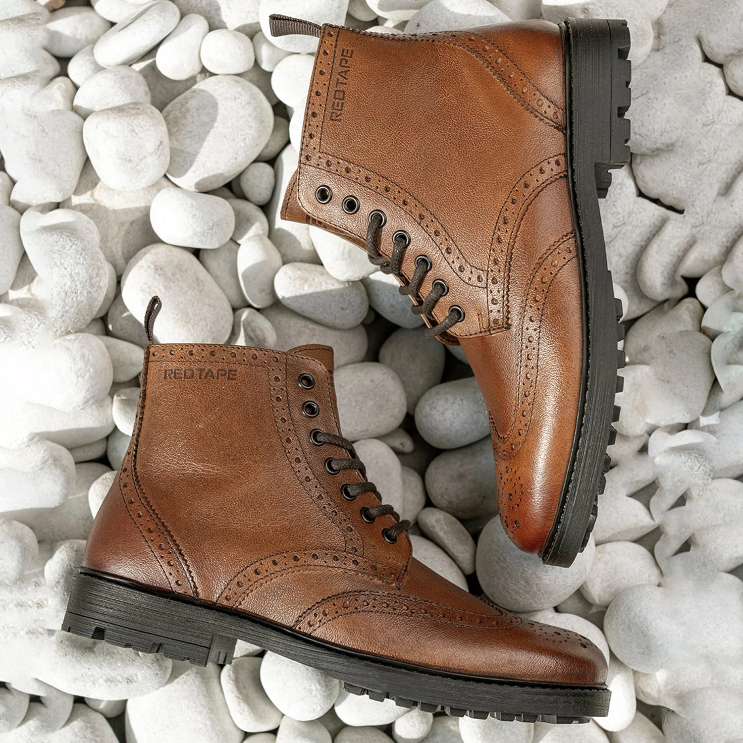 Men's Leather Biker Boots with Comfort and Durable Leather - Image 6
