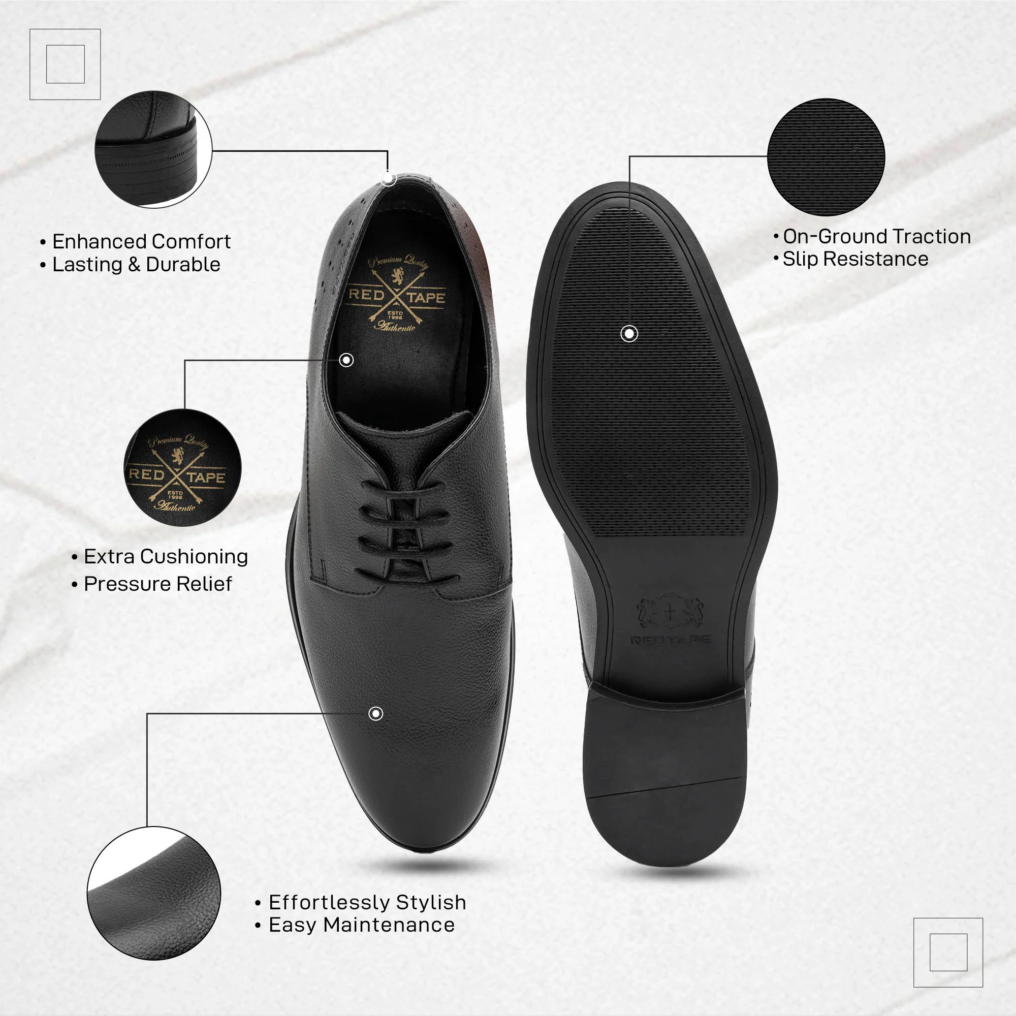 Men's Leather Derby Shoes for Classic Formal Style - Image 5