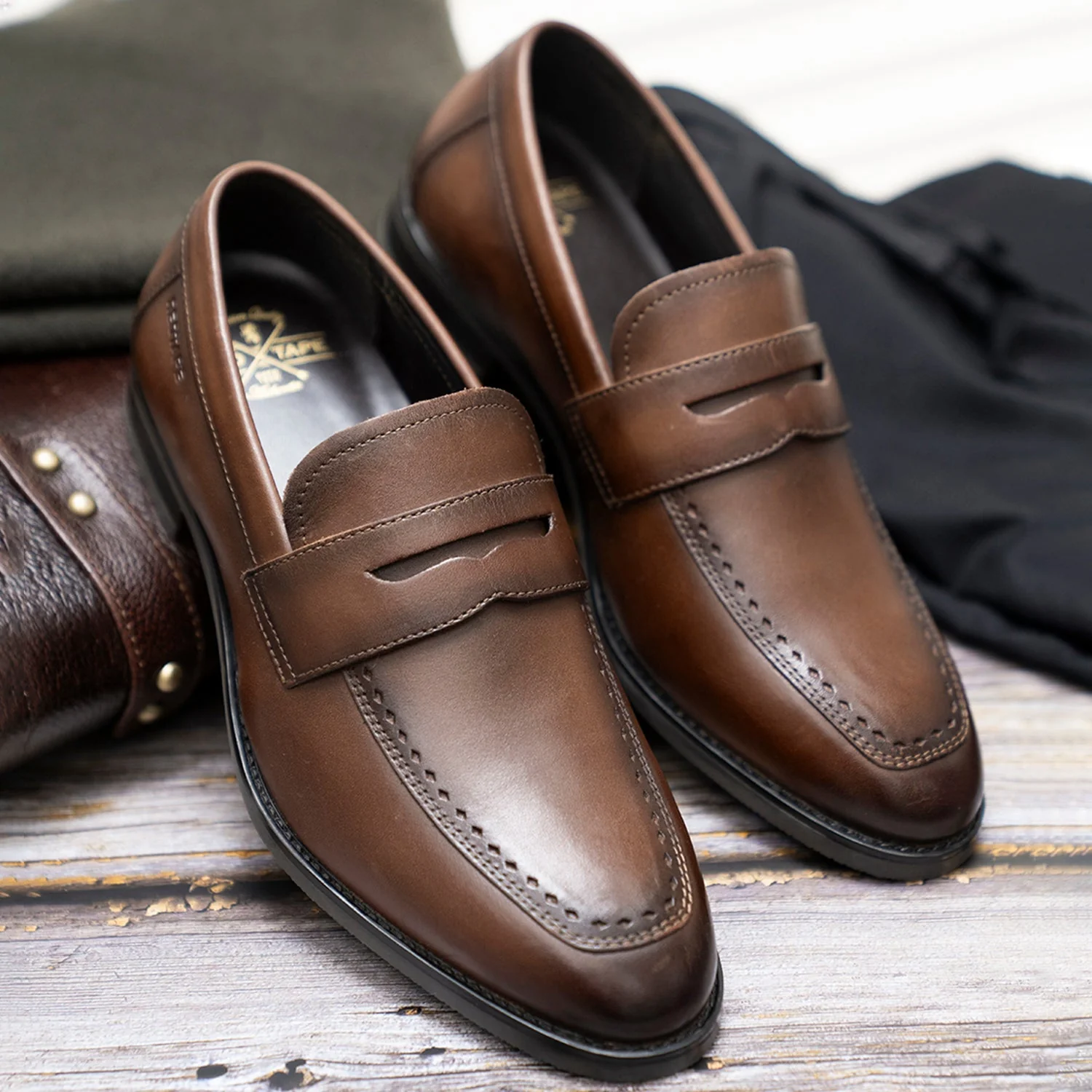 Men's Leather Teak Shoes | Modern Classic - Image 6