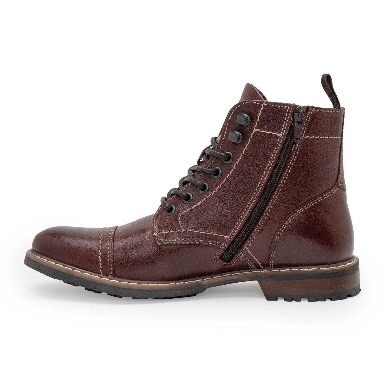 Men's Leather Biker Boots - Image 4