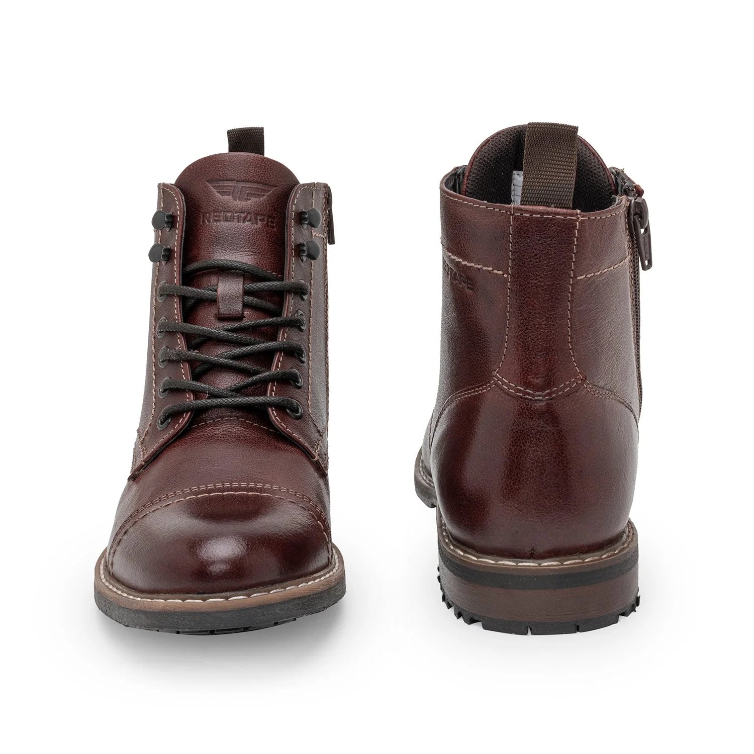 Men's Leather Biker Boots - Image 5