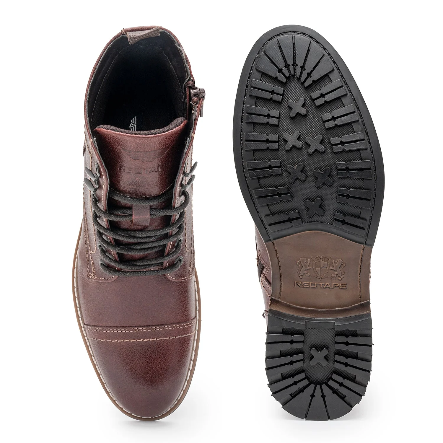 Men's Leather Biker Boots - Image 6
