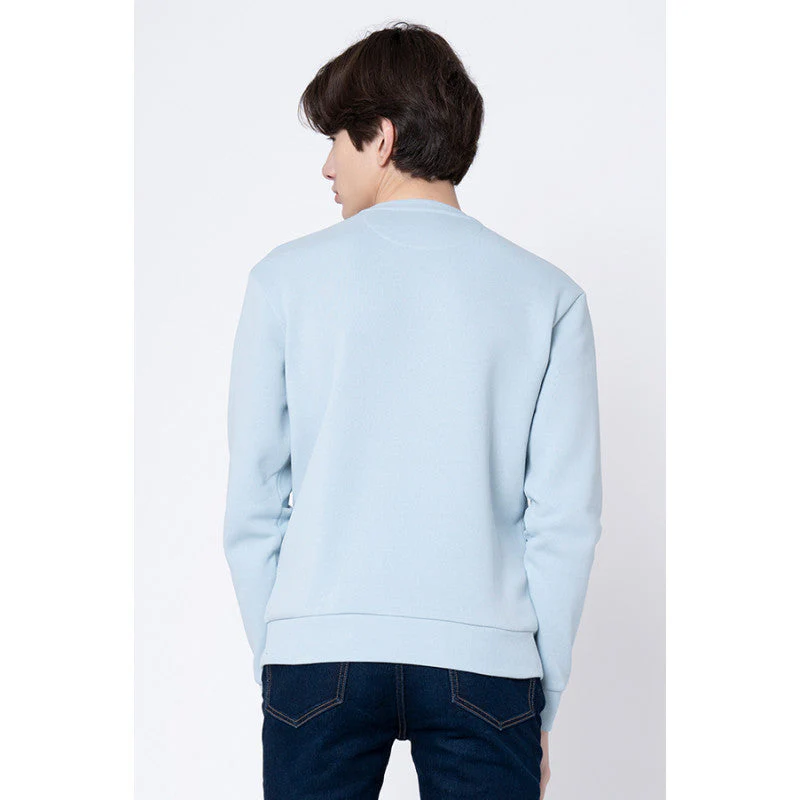 Men's Light Blue Printed Sweatshirt - Image 3