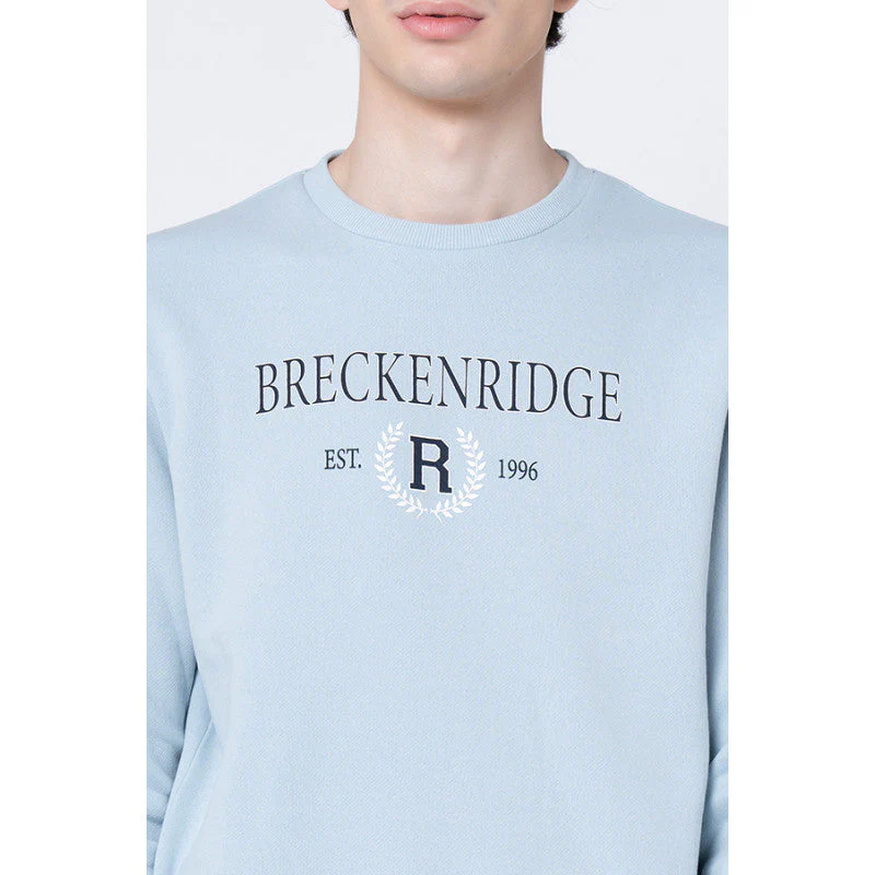 Men's Light Blue Printed Sweatshirt - Image 4
