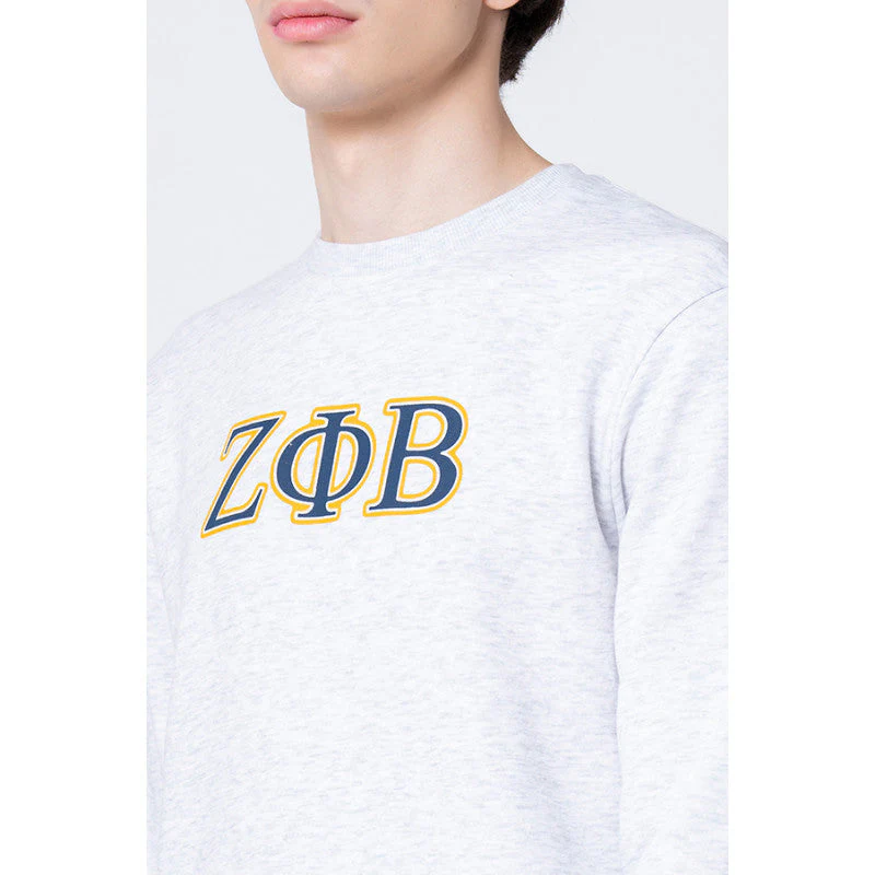 Men's Light Grey Melange Printed Sweatshirt - Image 4