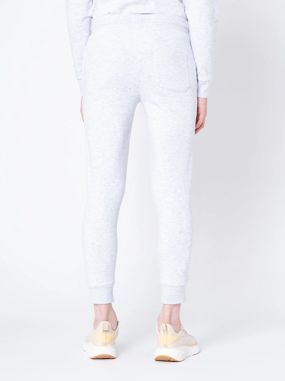Men's Light Grey Melange Solid Jogger - Image 3