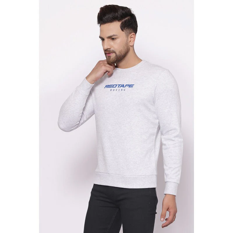 Men's Light Grey Melange Sweatshirt - Image 2