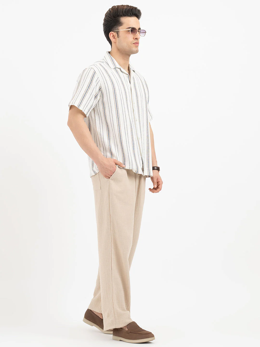 Mens Linen Pants in Sand - Image 5