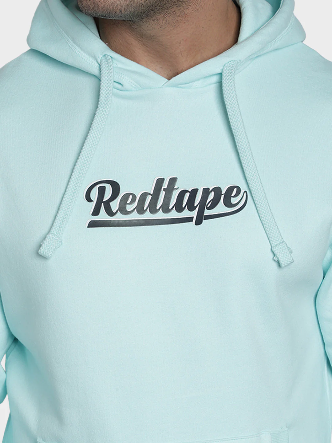 Men's Mint Green Graphic Print Cotton Poly Fleece Hoodie - Image 4
