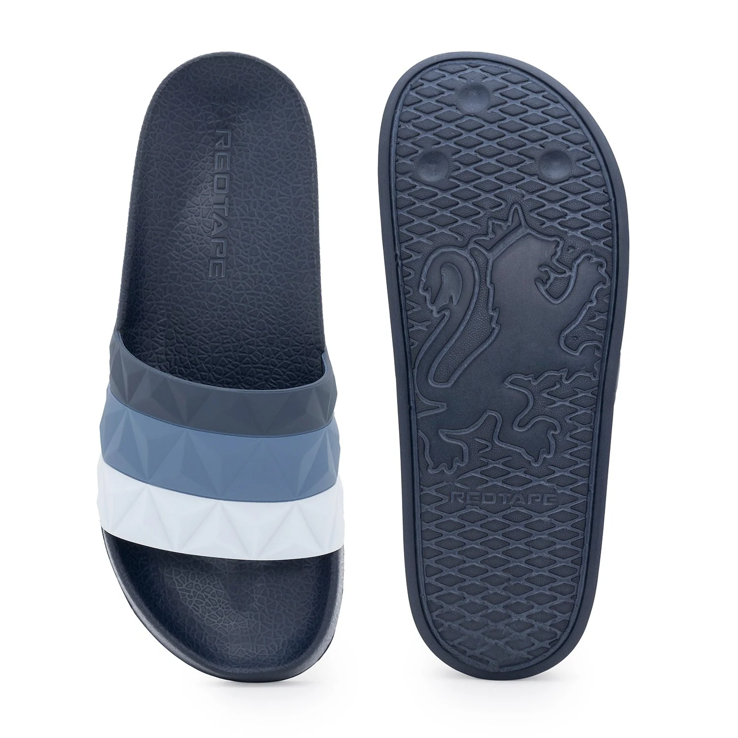 Men's Navy Blue TPVR Sliders for Everyday Comfort - Image 5