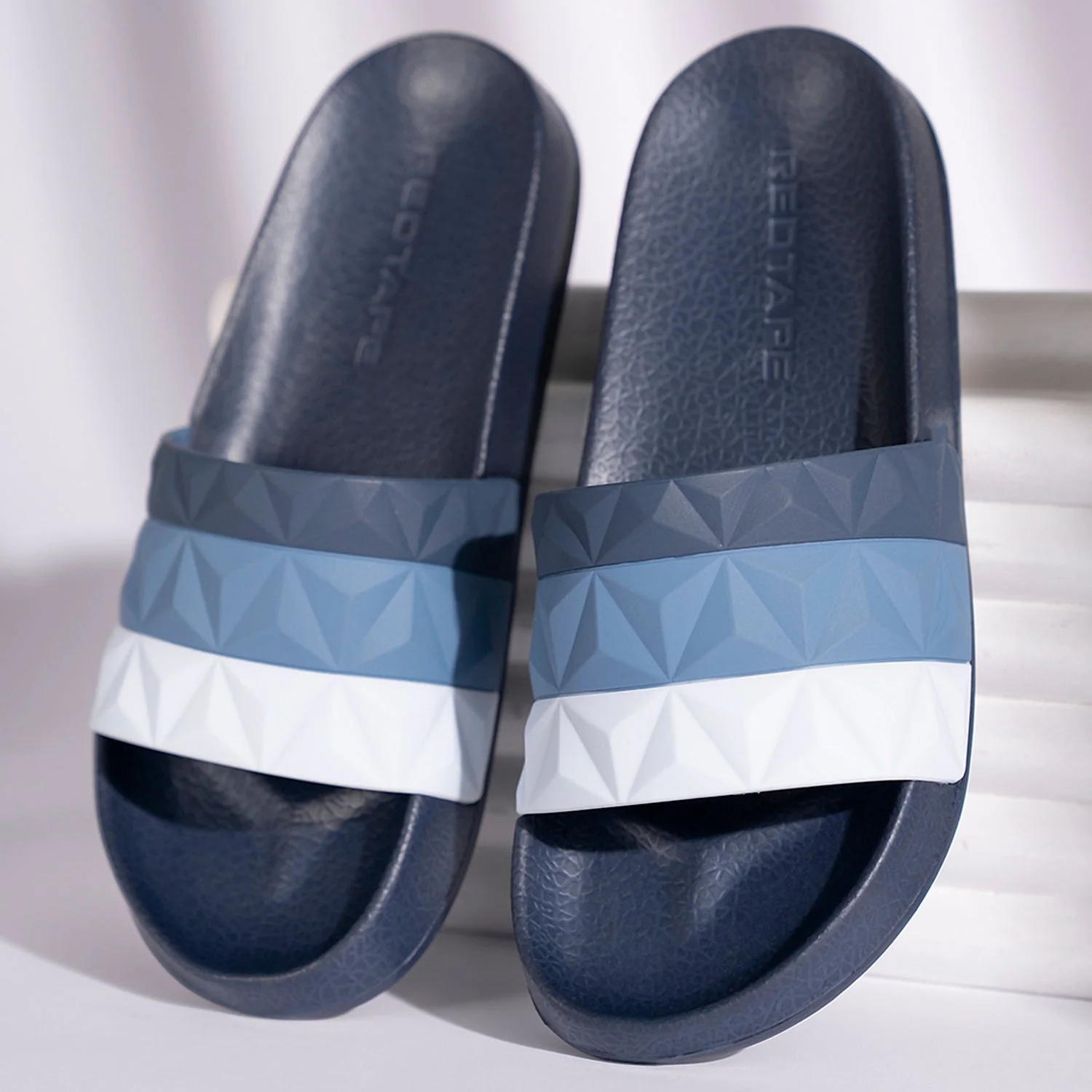 Men's Navy Blue TPVR Sliders for Everyday Comfort - Image 6