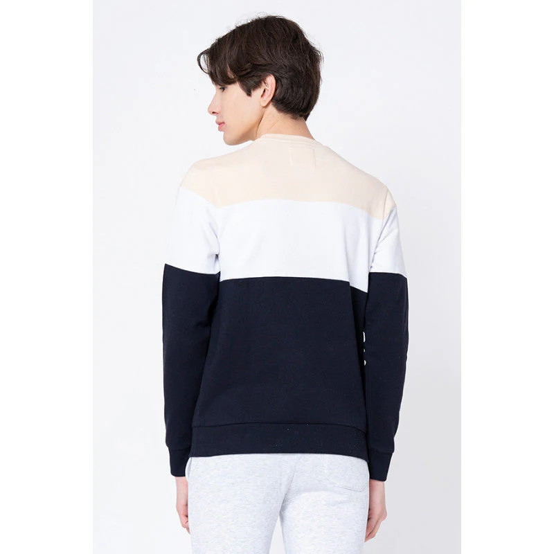 Men's Navy Color Block Sweatshirt - Image 3