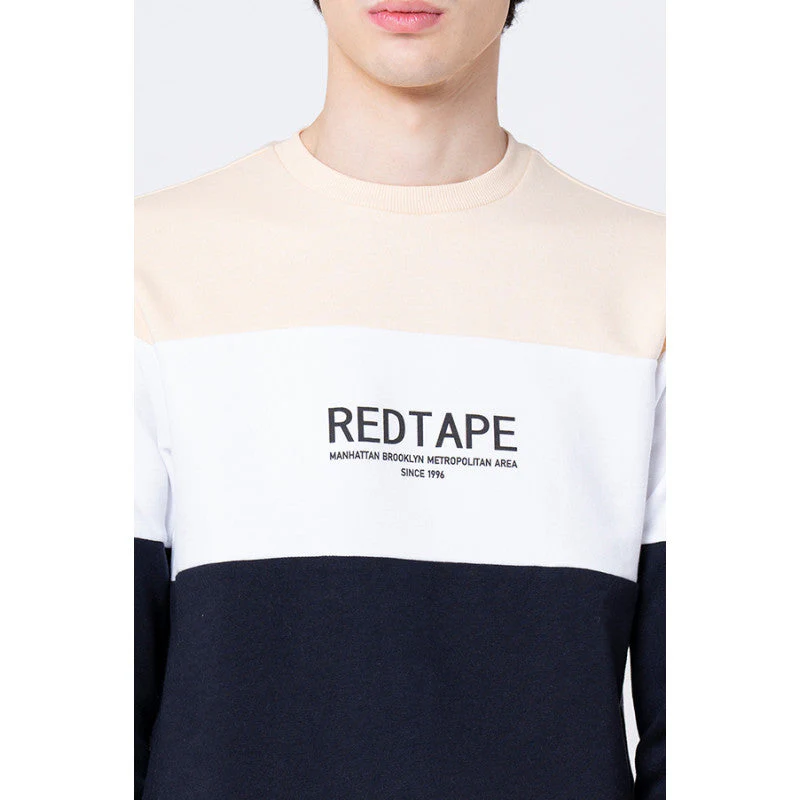 Men's Navy Color Block Sweatshirt - Image 4
