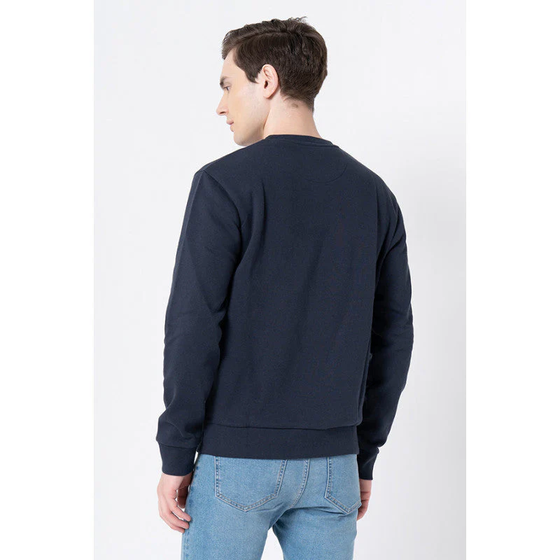 Men's Navy Graphic Print Sweatshirt - Image 3