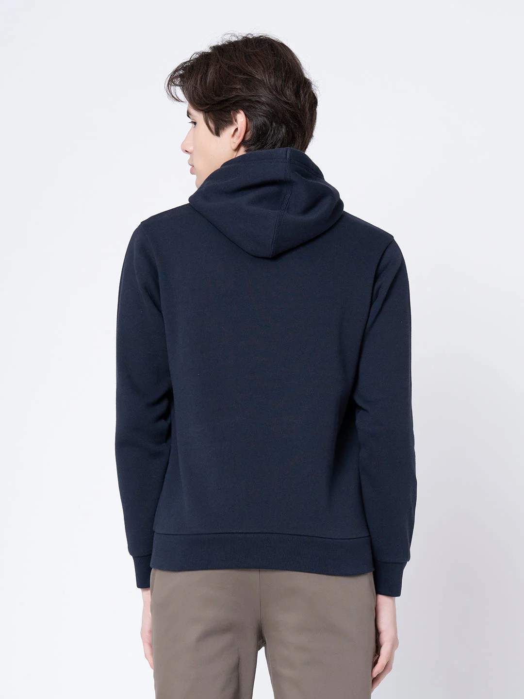 Men's Navy Printed Hoodie - Image 3