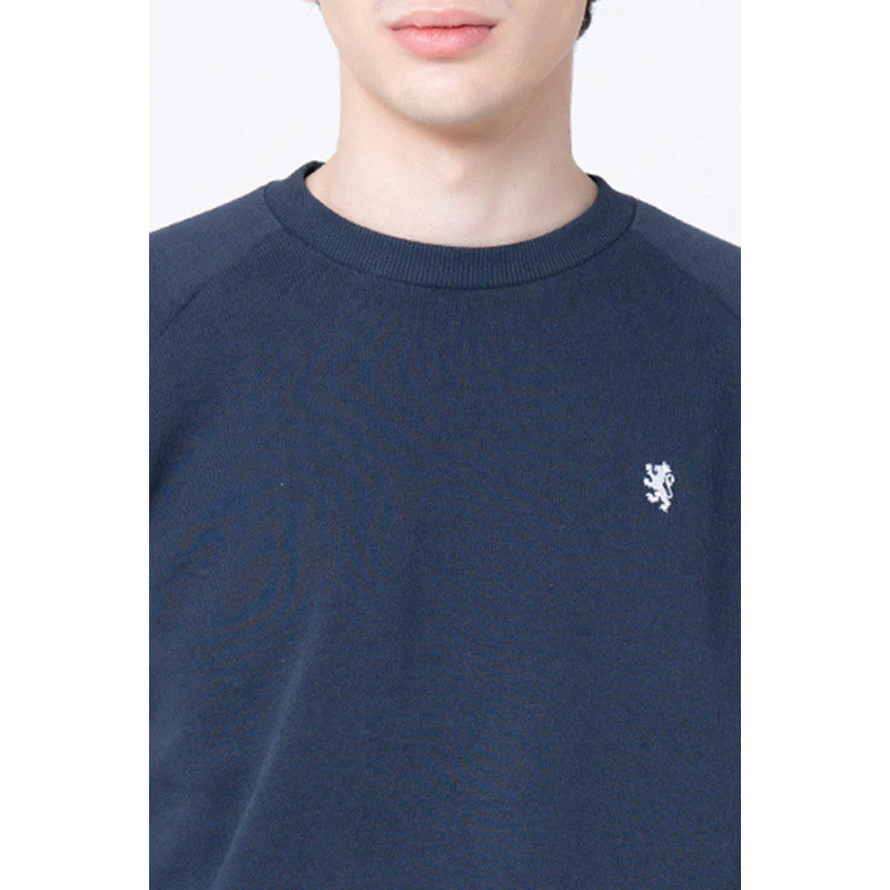 Men's Navy Solid Sweatshirt - Image 4