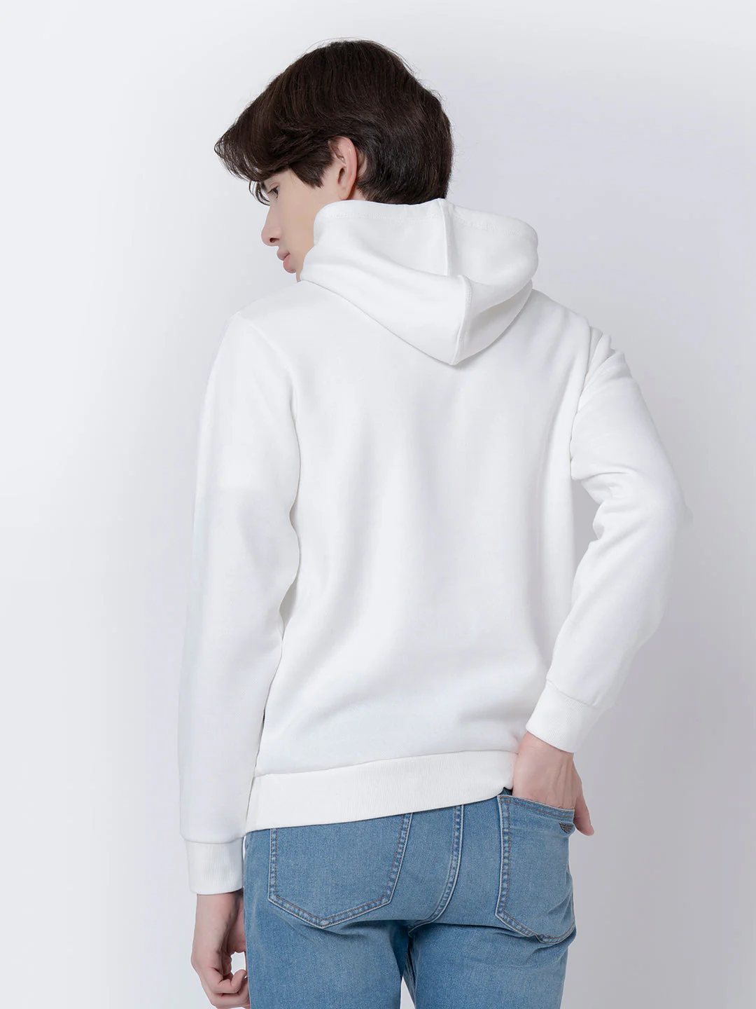 Men's Off White Graphic Print Hoodie - Image 3