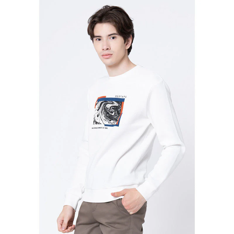 Men's Off White Graphic Print Sweatshirt - Image 2