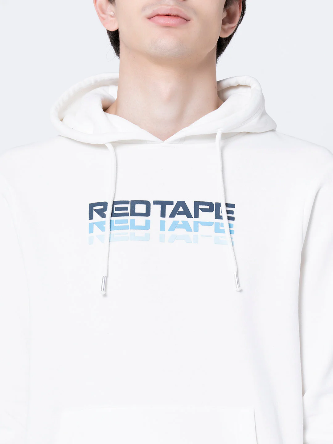 Men's Off White Hooded Sweatshirt - Image 4