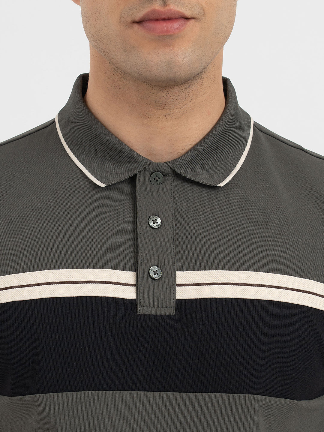 Men's Olive Polo T-Shirt - Image 4