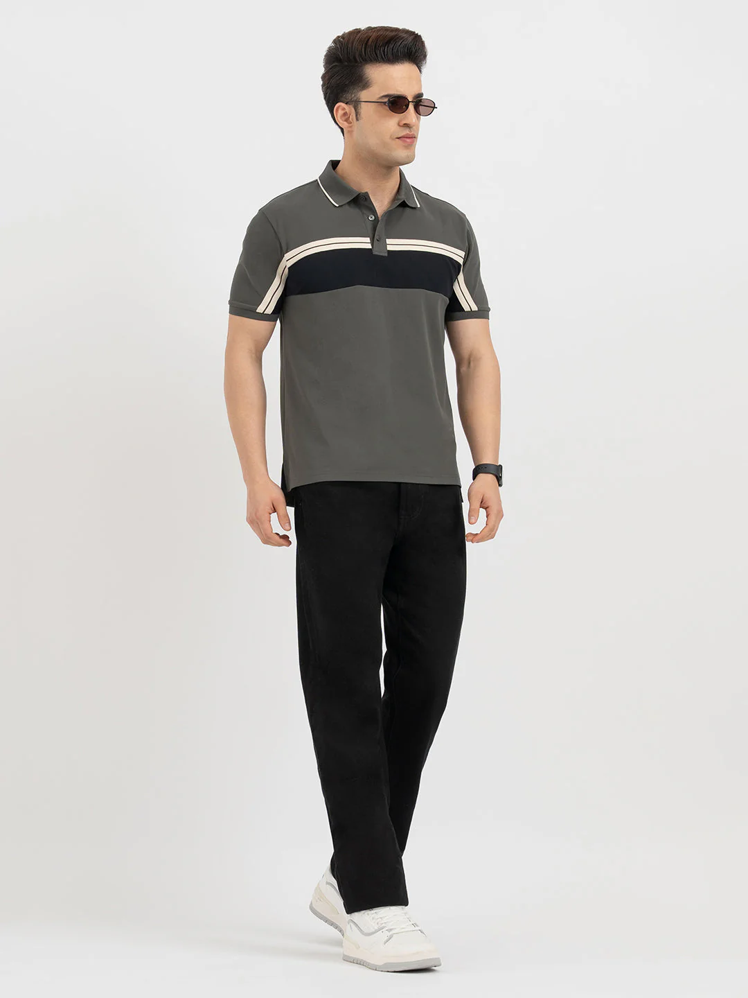 Men's Olive Polo T-Shirt - Image 5