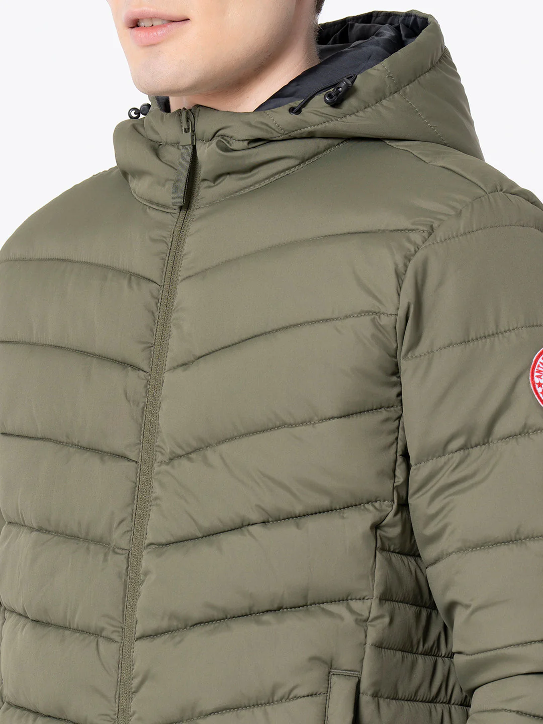 Men's Olive Solid Jacket - Image 4