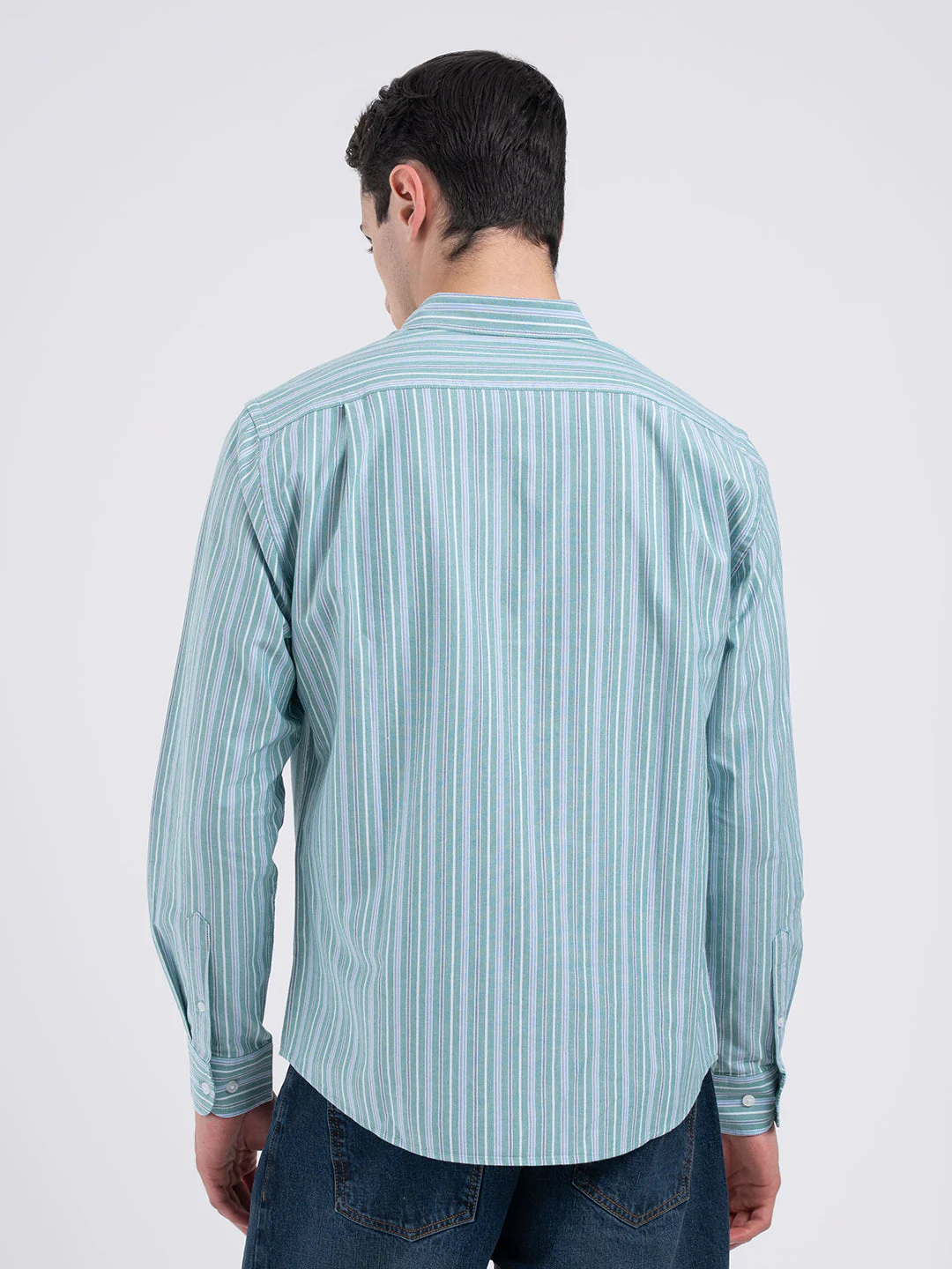 Men's Oxford Stripe Shirt for Casual Everyday Style - Image 3