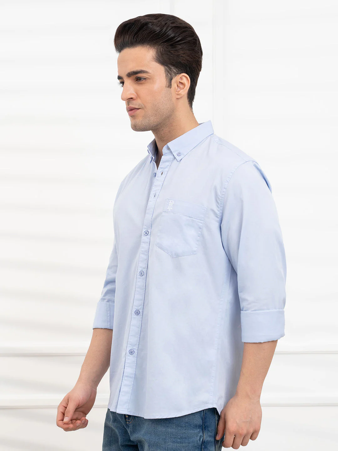 Men's Oxford Stripe Shirt for Smart Casual Style - Image 3