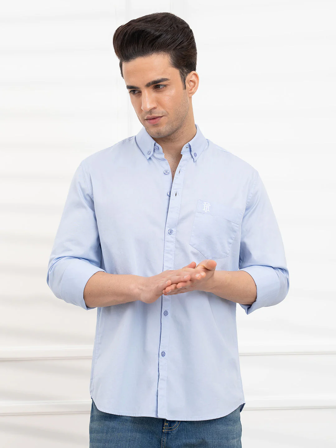 Men's Oxford Stripe Shirt for Smart Casual Style - Image 6