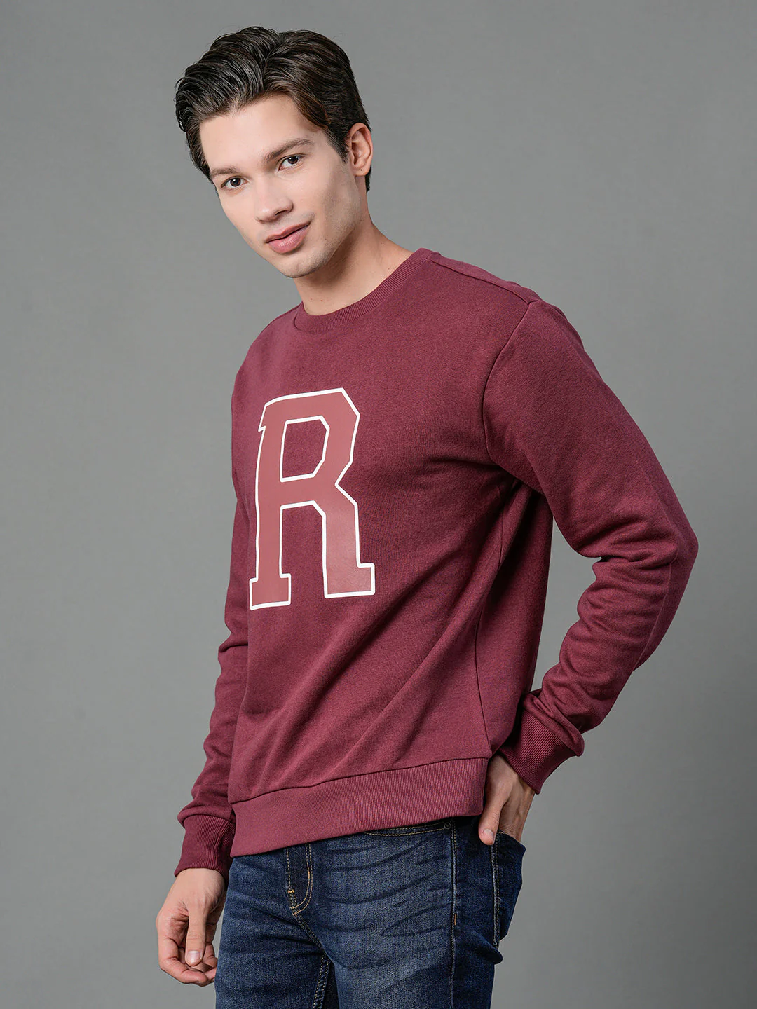 Men's Plum Graphic Print Sweatshirt - Image 2
