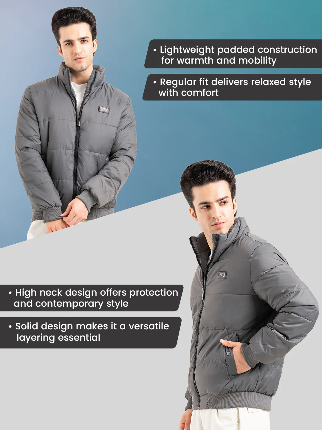 Men's Puffer Jacket for Lightweight Everyday Winter Warmth - Image 3