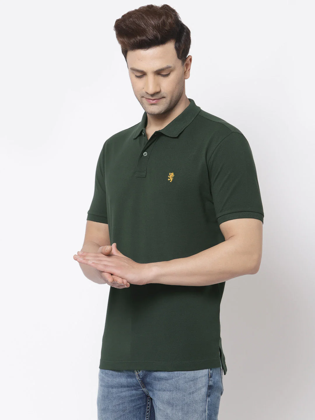Men's Regular Fit Cotton Collar T-Shirt - Image 2