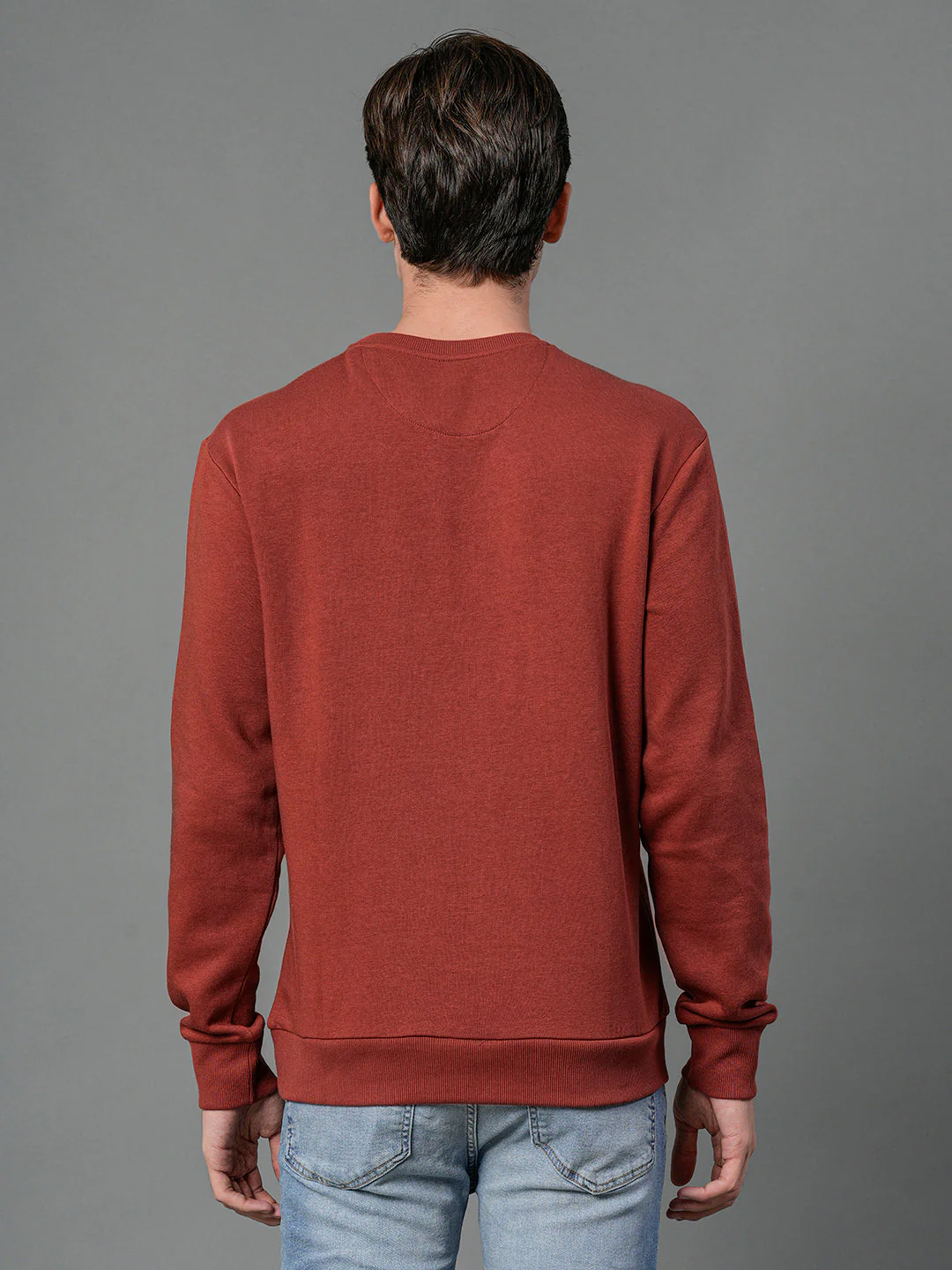 Men's Rust Graphic Print Sweatshirt - Image 3