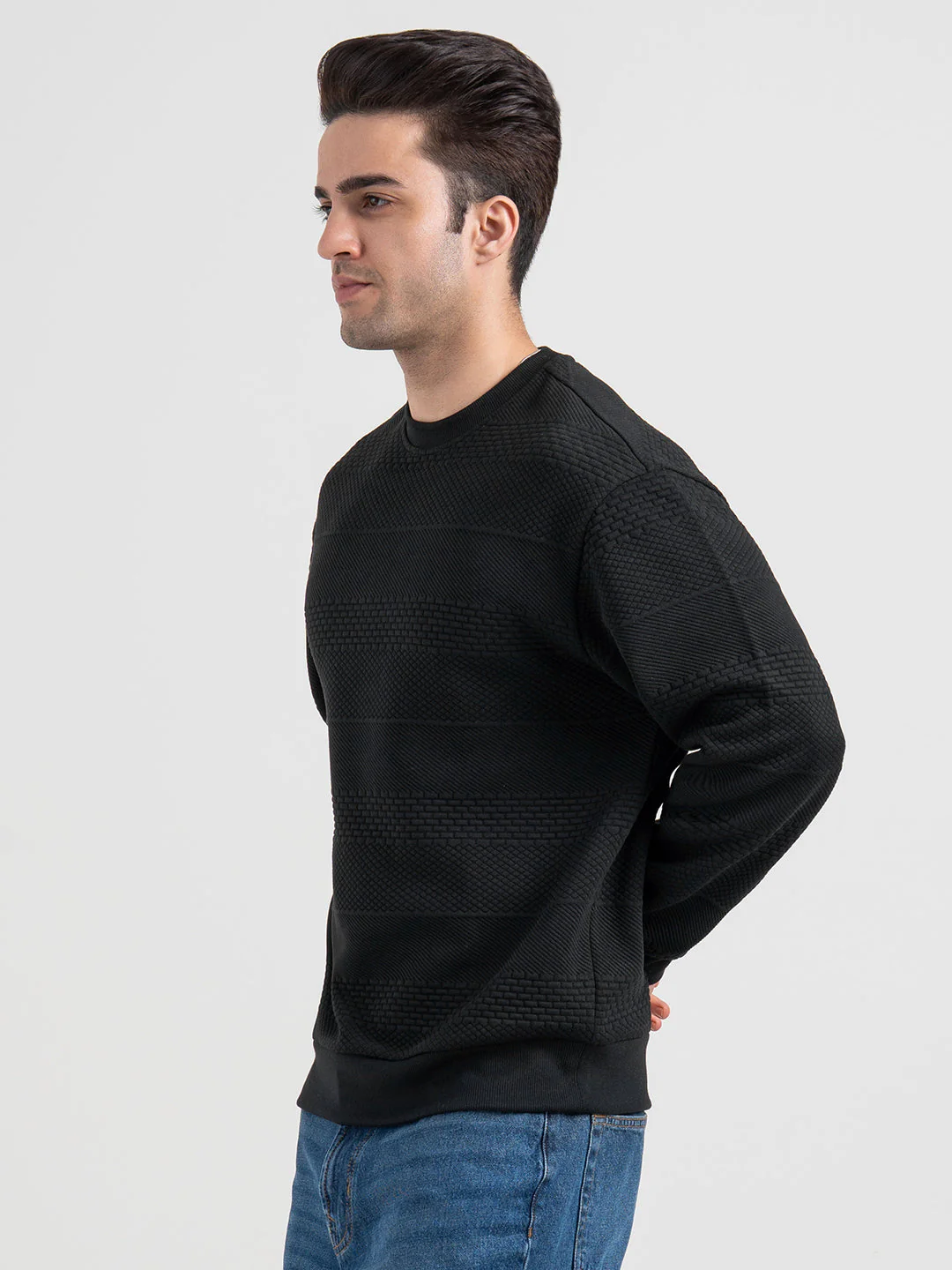 Men's Self Design Sweatshirt  For Everyday Wear - Image 3