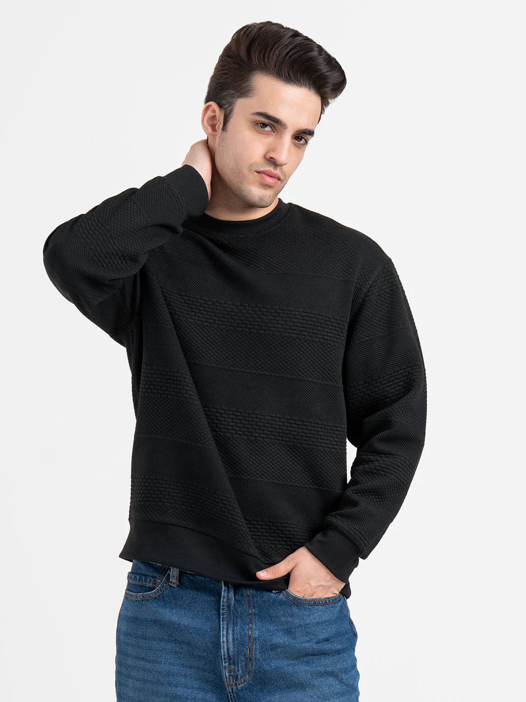 Men's Self Design Sweatshirt  For Everyday Wear - Image 5