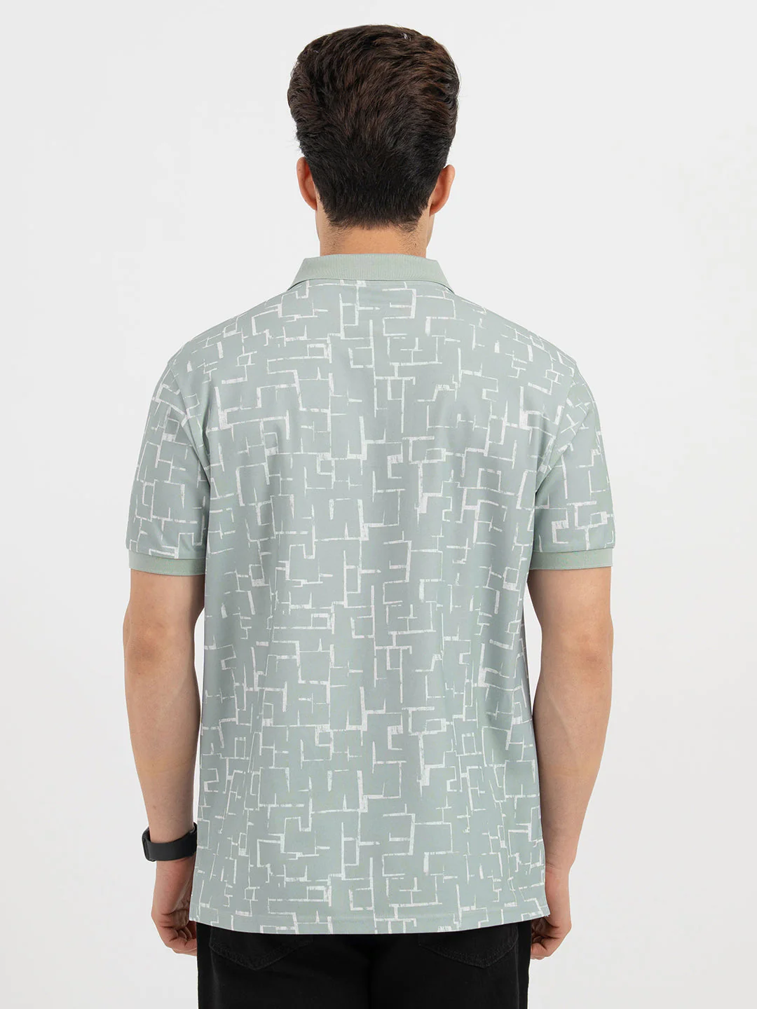 Men's Slate Green Polo T-Shirt - Image 3