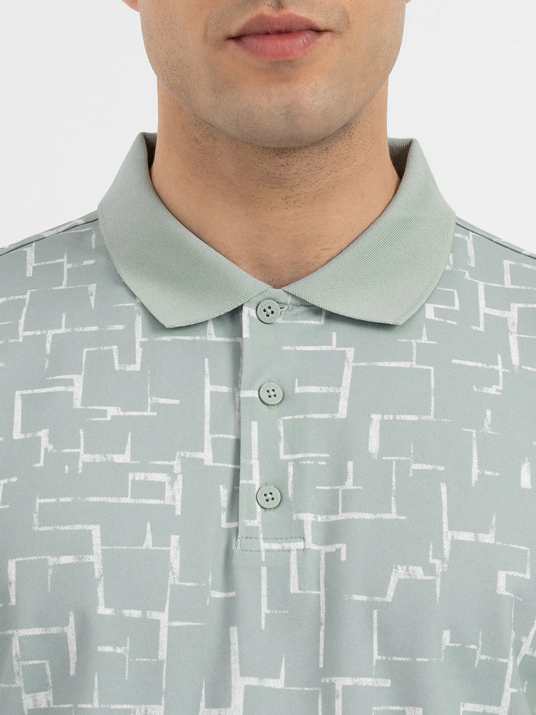 Men's Slate Green Polo T-Shirt - Image 4