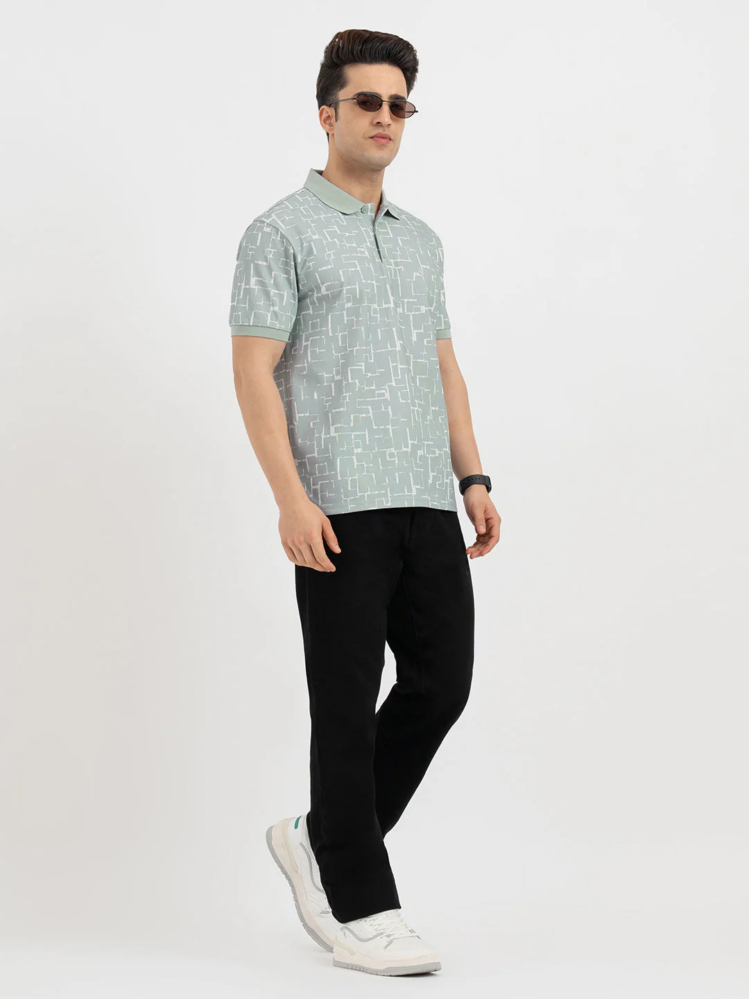 Men's Slate Green Polo T-Shirt - Image 5