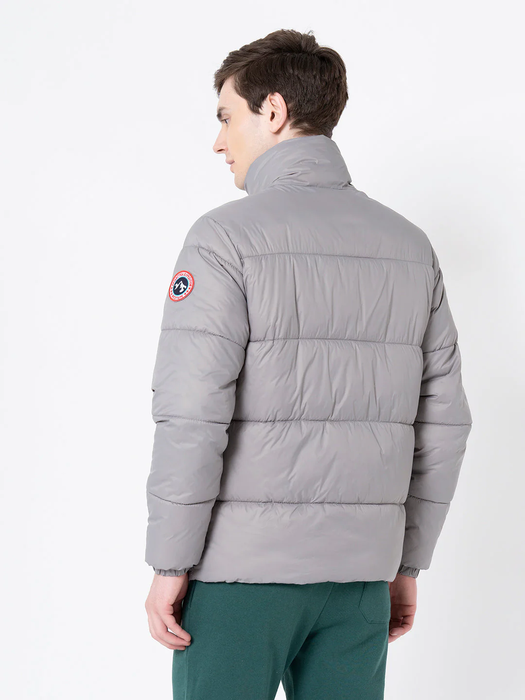 Men's Slate Grey Solid Jacket - Image 3
