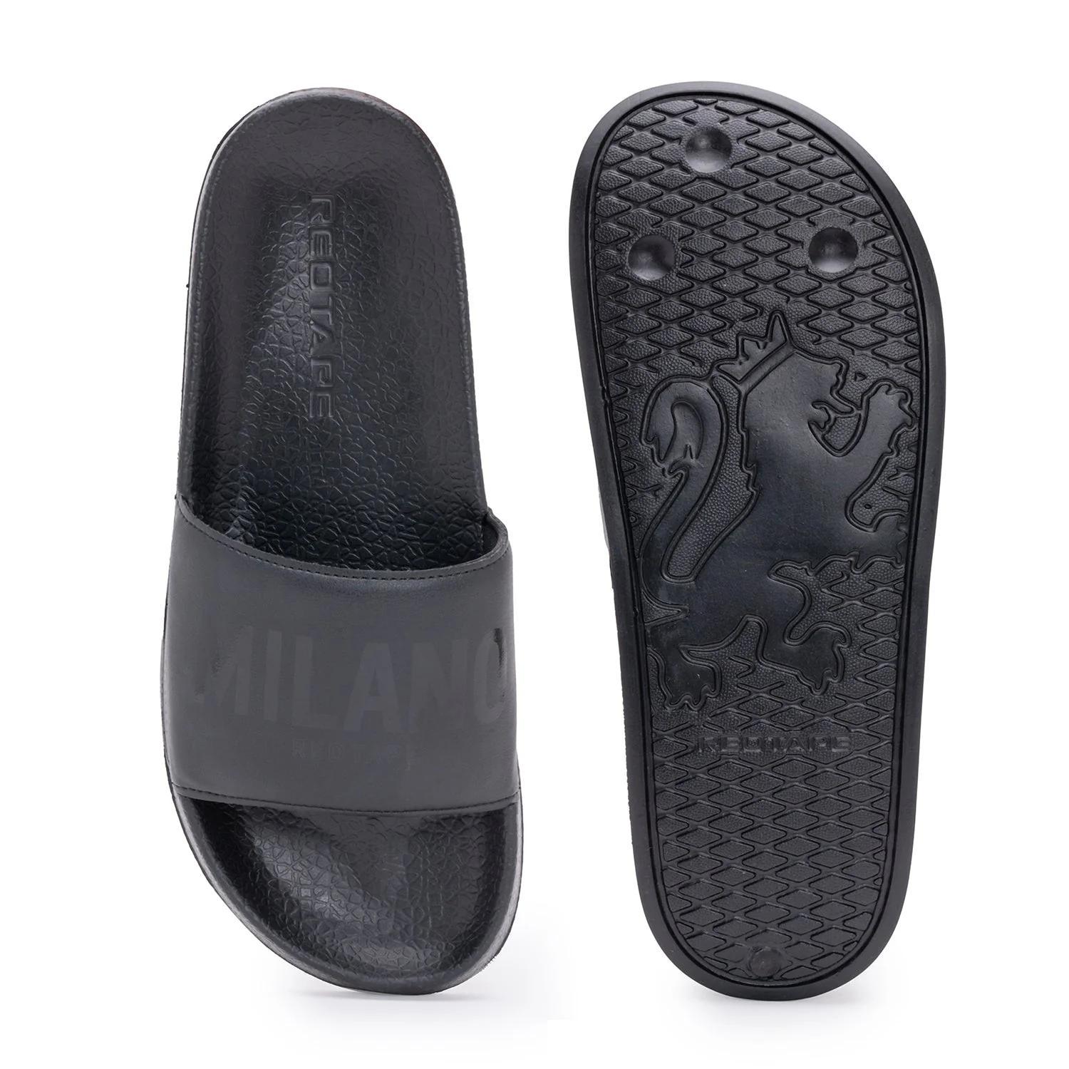 Mens Sliders in Black | Casual Pool Sliders - Image 5