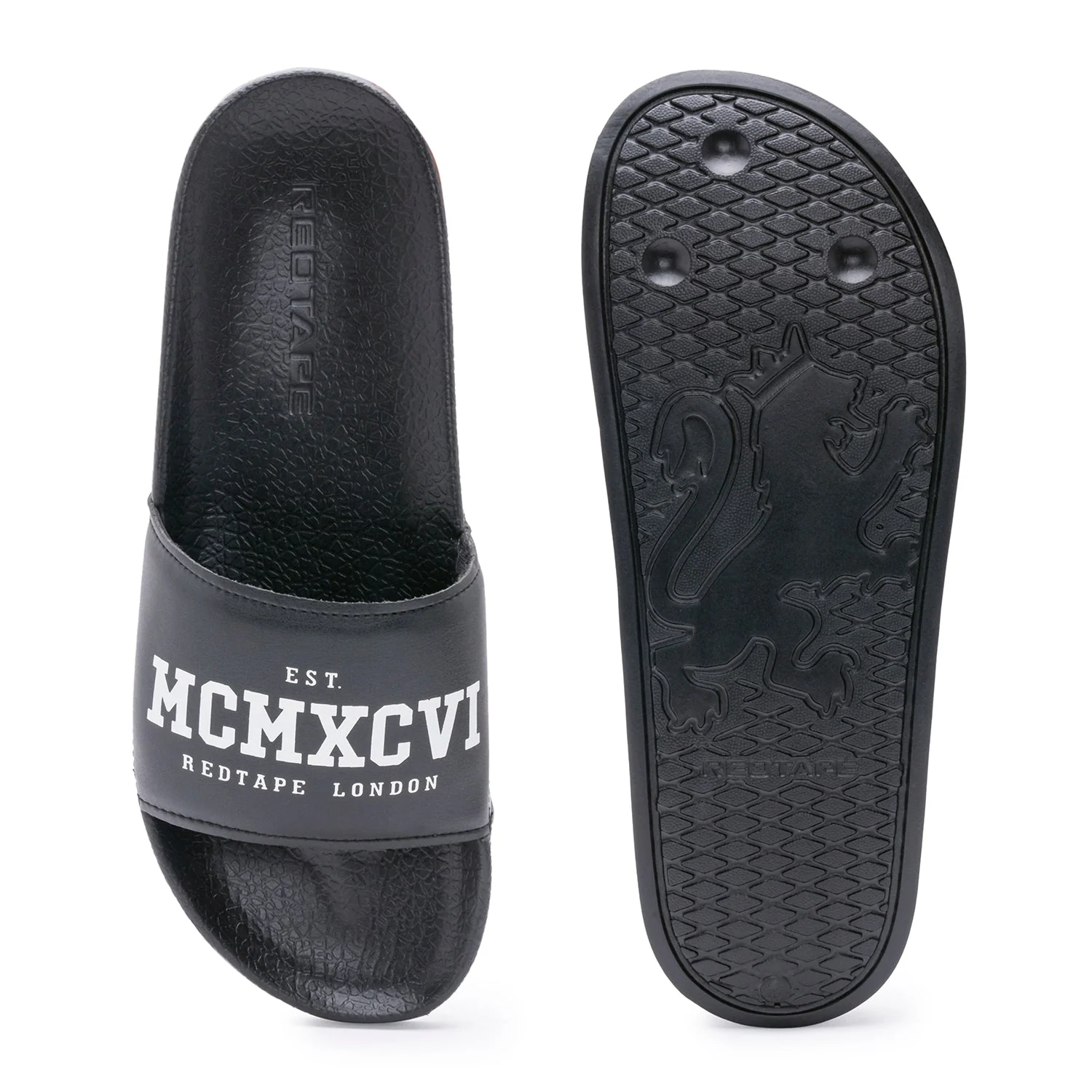 Mens Sliders in Black | Casual Pool Sliders - Image 5