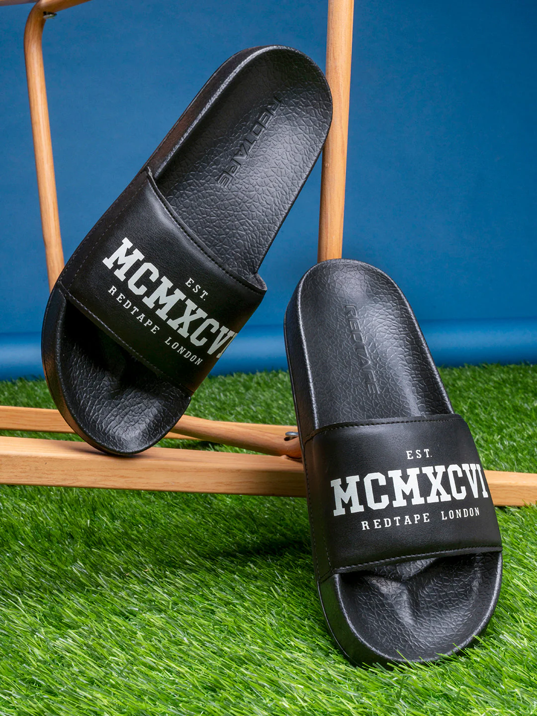 Mens Sliders in Black | Casual Pool Sliders - Image 6