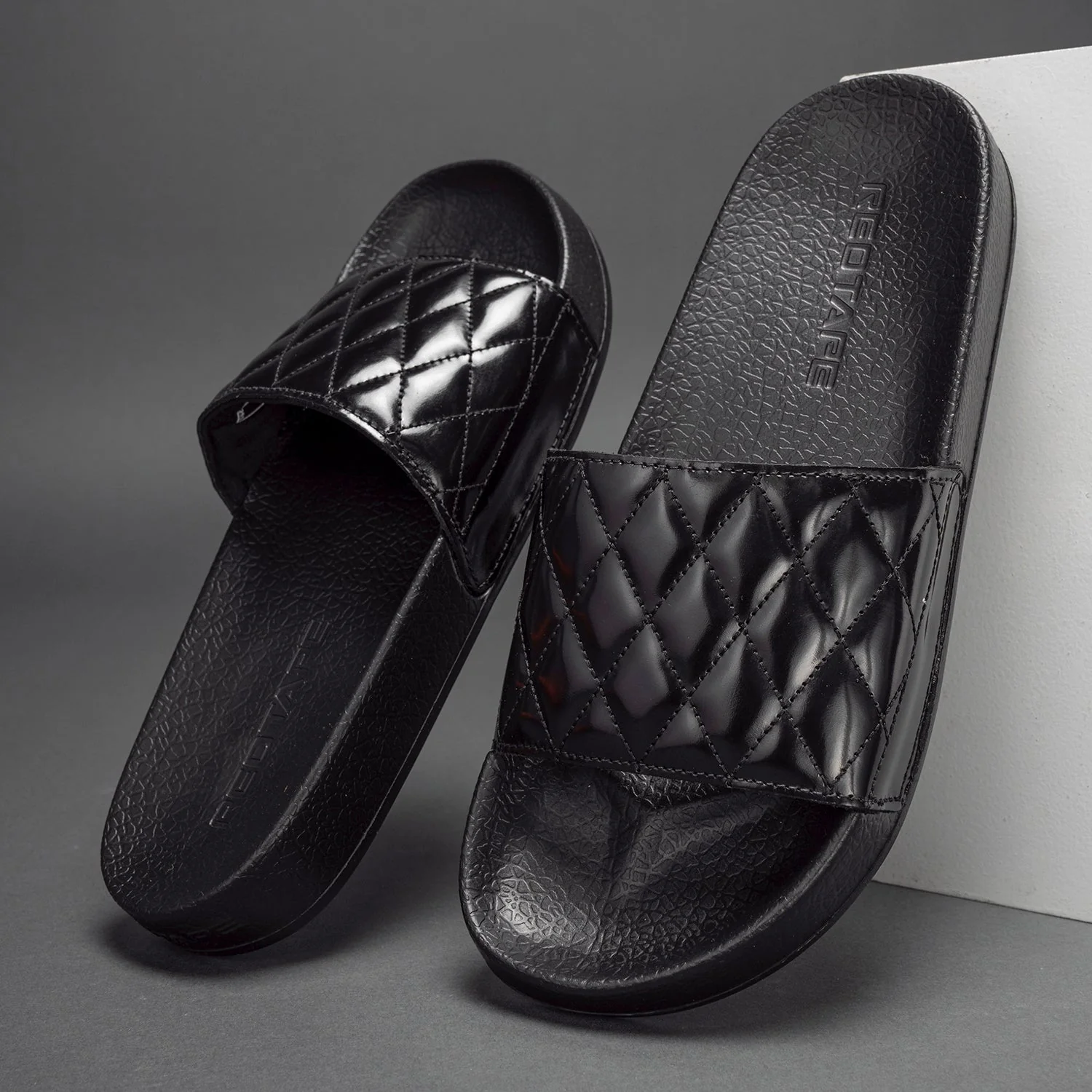 Mens Sliders in Black | Casual Pool Sliders - Image 6