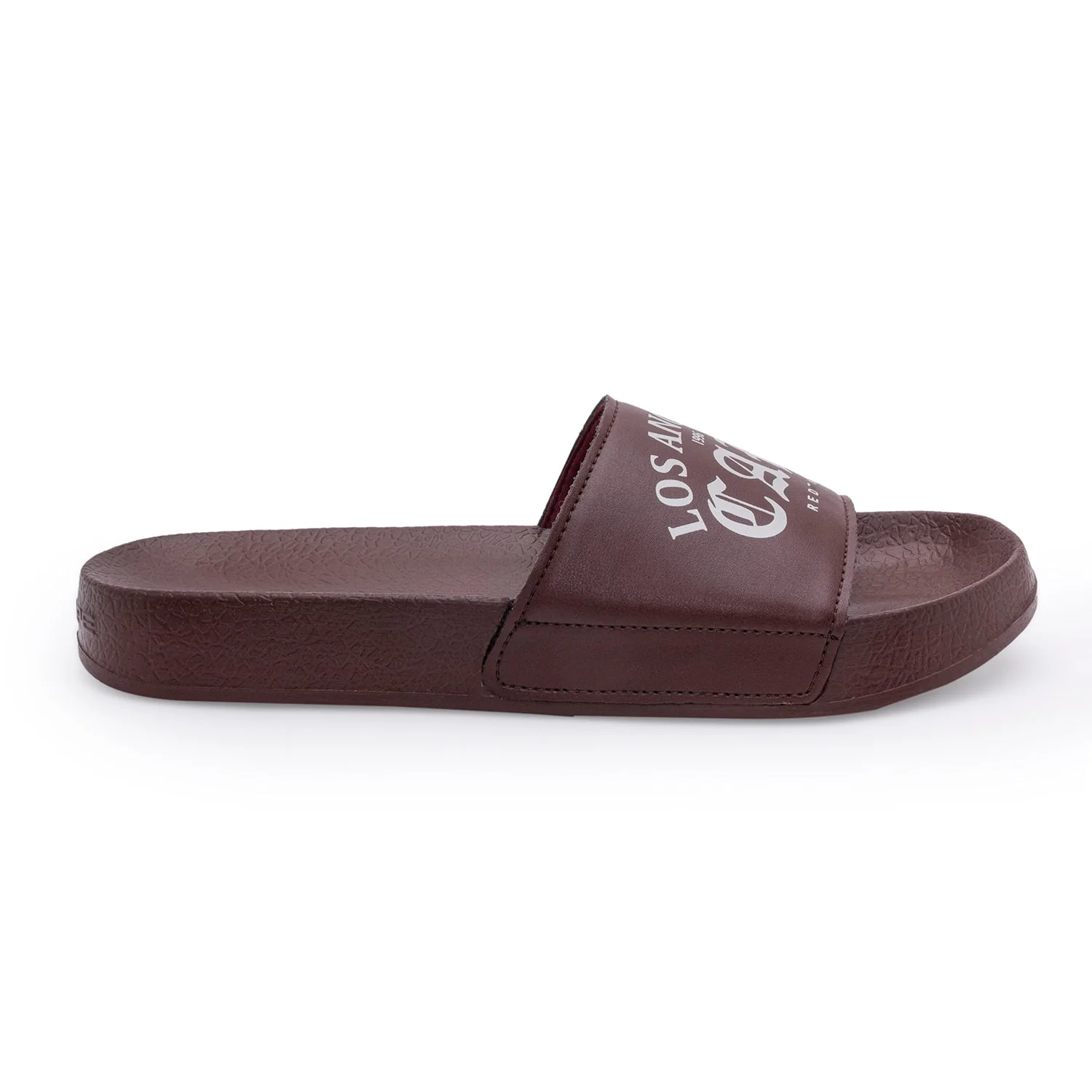 Mens Sliders in Burgundy | Casual Pool Sliders - Image 2