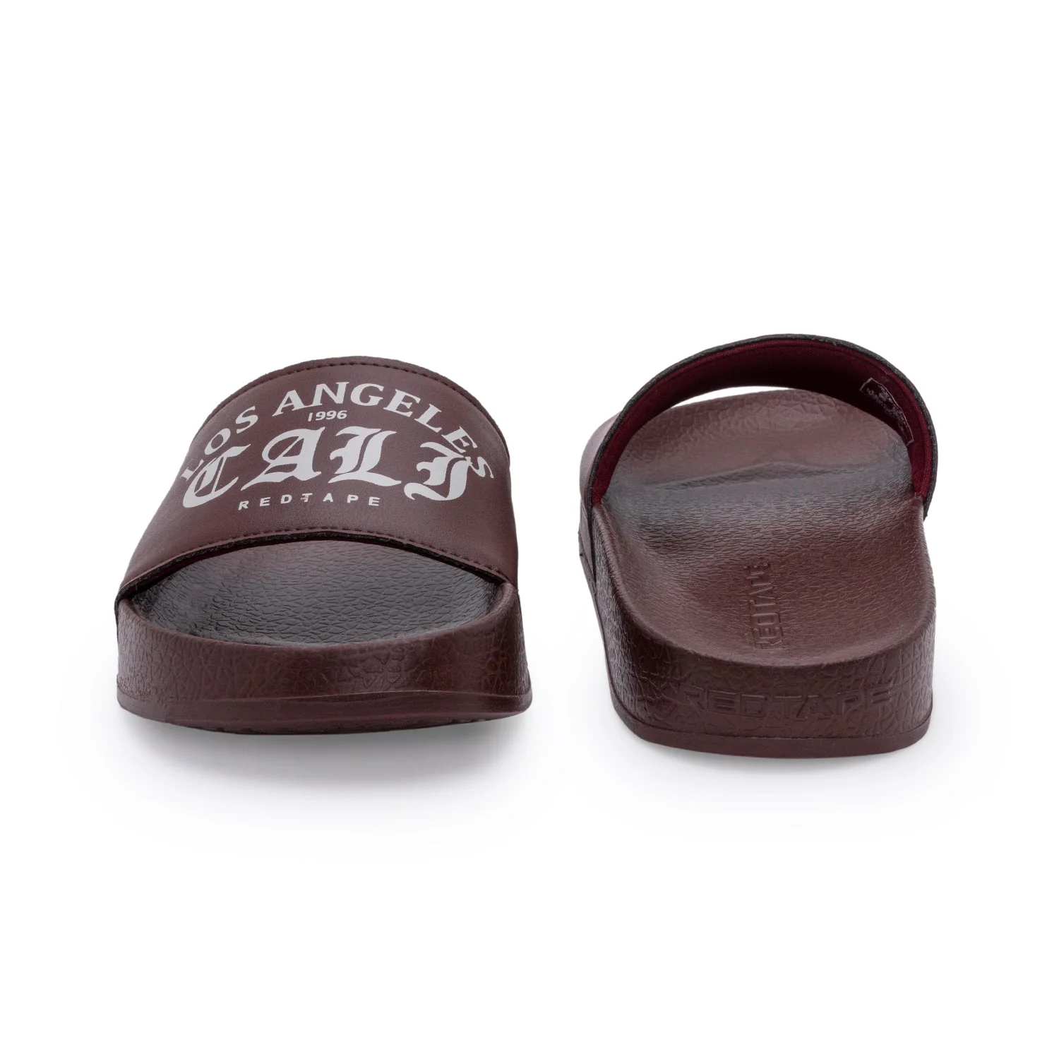 Mens Sliders in Burgundy | Casual Pool Sliders - Image 4