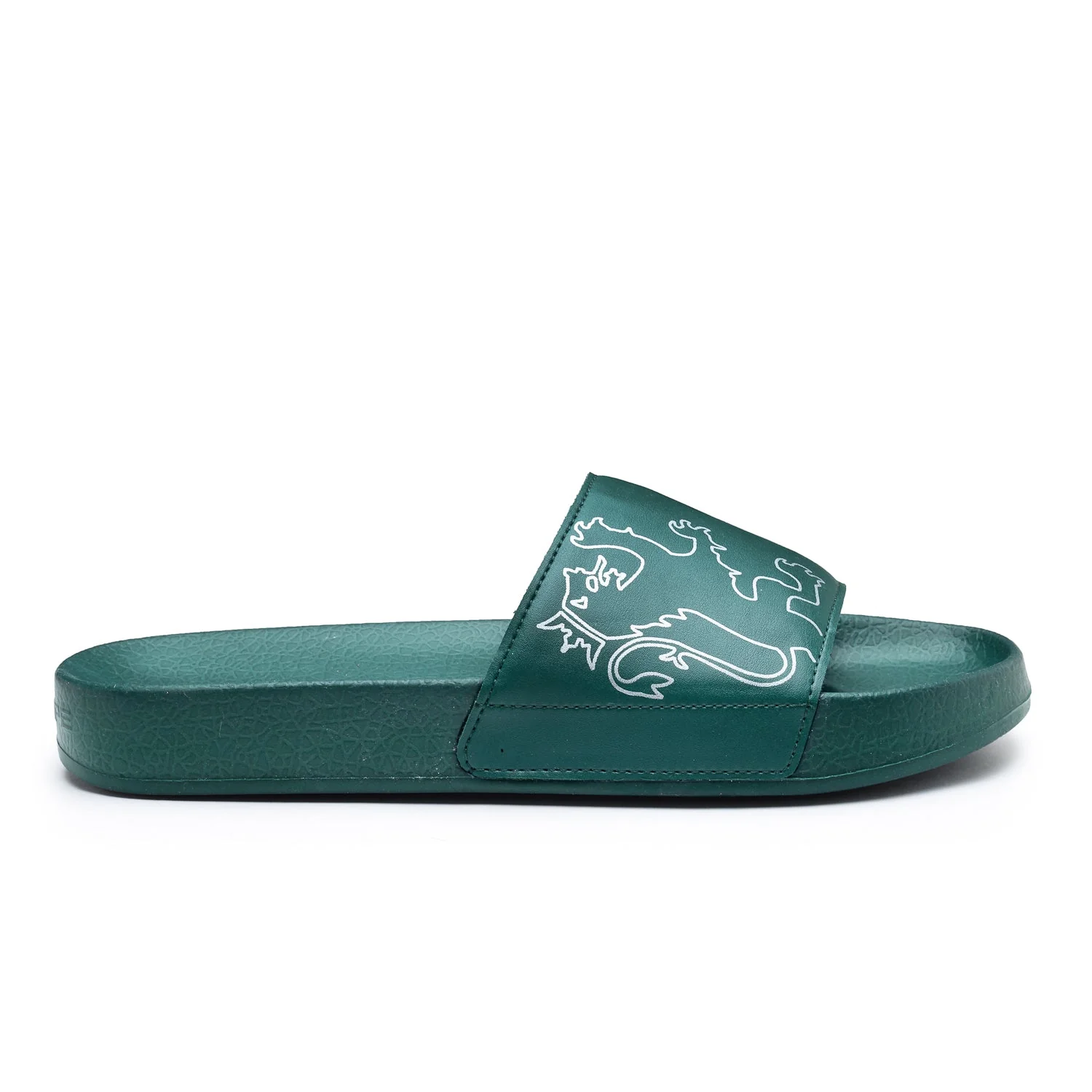 Mens Sliders in Dark Green | Casual Pool Sliders - Image 2