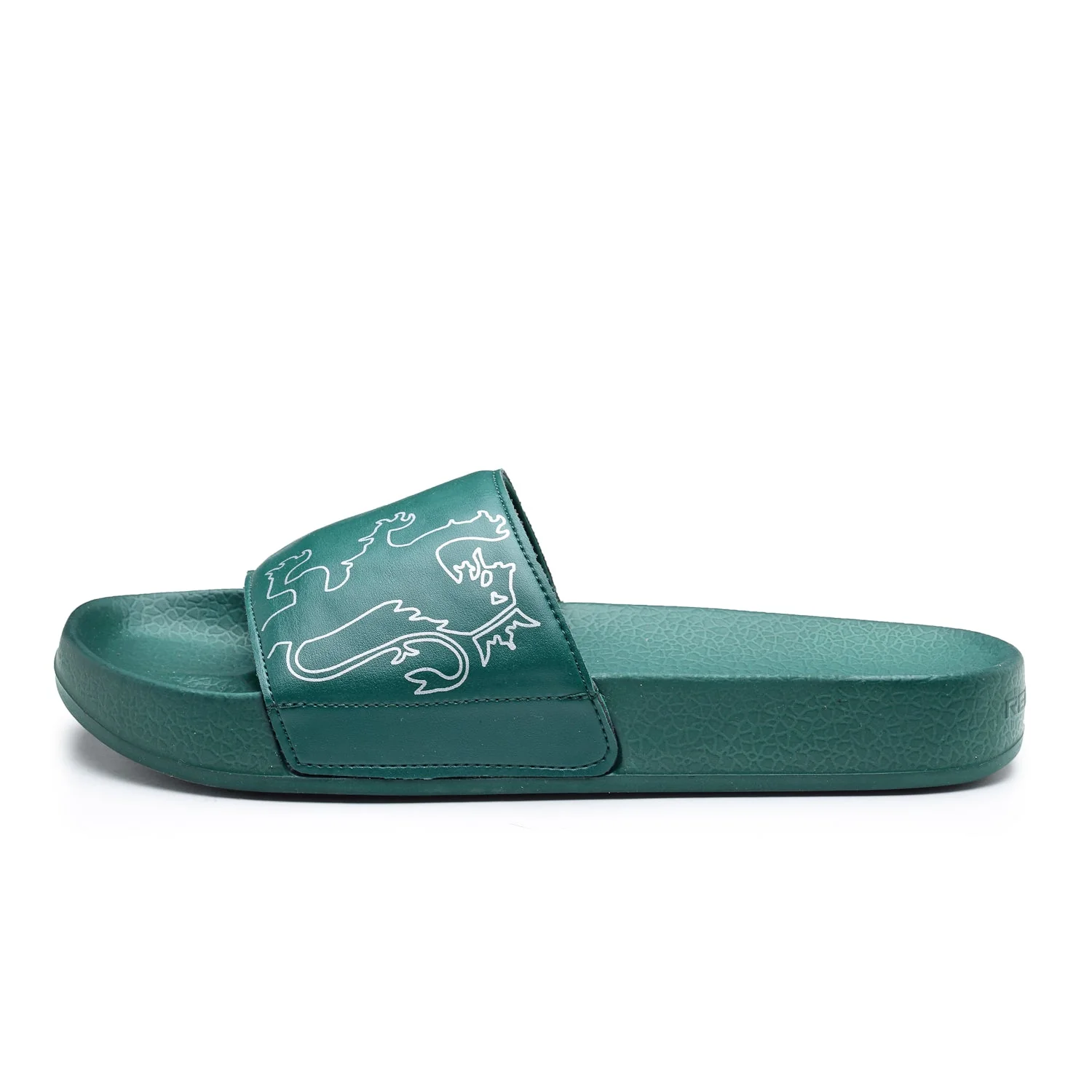 Mens Sliders in Dark Green | Casual Pool Sliders - Image 3