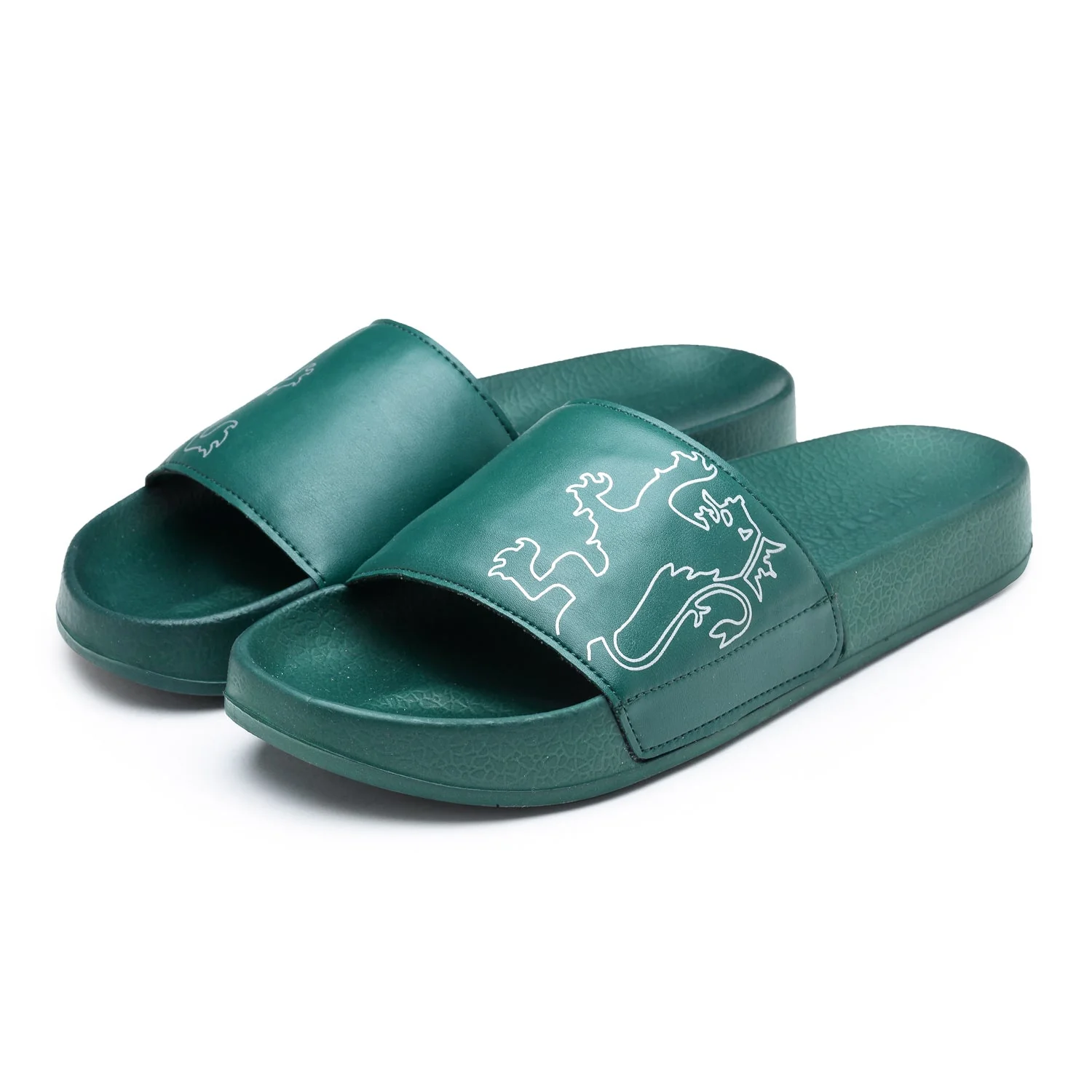 Mens Sliders in Dark Green | Casual Pool Sliders - Image 4