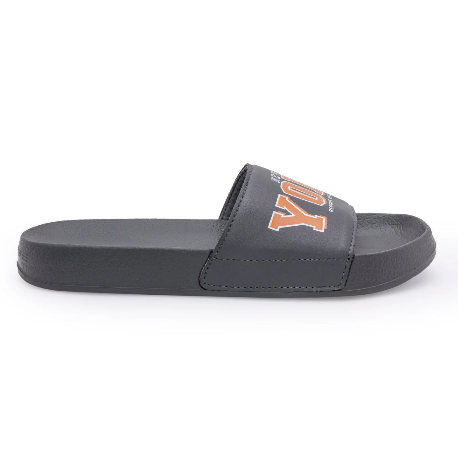 Mens Sliders in Dark Grey | Casual Pool Sliders - Image 2